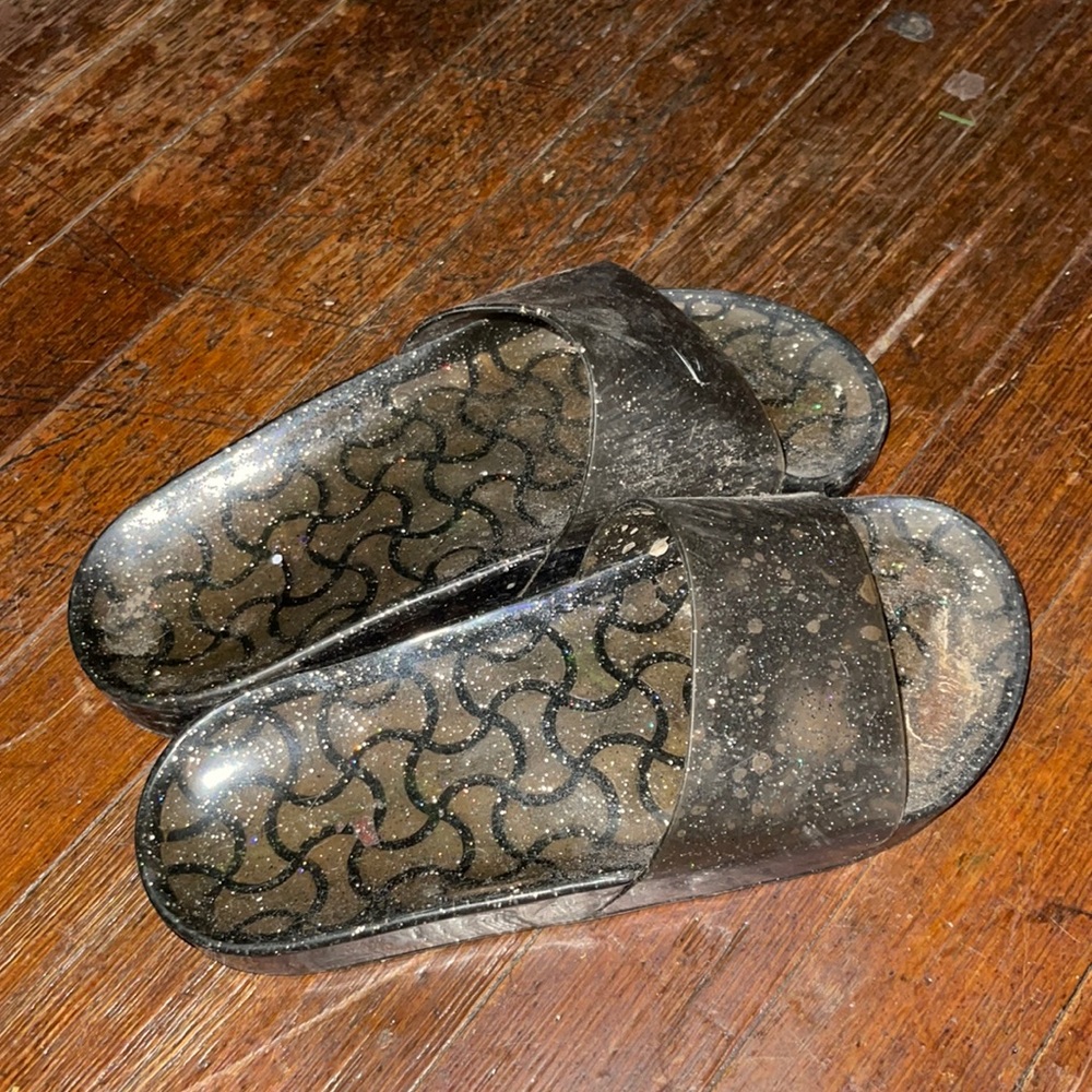 Black See-thru Sandals